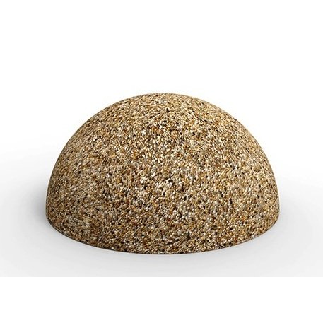 Betoninis atitvėrimo stulpelis pusrutulis apdirbtas granito skaldele 'Ø60xH/32cm'