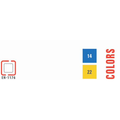 Žaidimų aikštelių kompleksas vaikams nuo 2 metų amžiaus – kolekcija 'MBG-2257_MI 09-2061-I14'