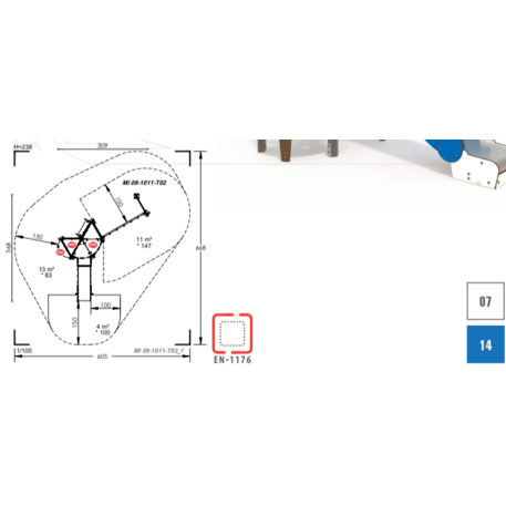 Žaidimų aikštelių kompleksas vaikams nuo 2 metų amžiaus – kolekcija 'MINI / MBG-2164_MI 09-1011-T02'