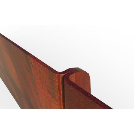Corten plieno vejos atitvėrimo bortelis, 5 mm storio, aukštis 700 mm 'Premium / STF/24-23-01/MDL'