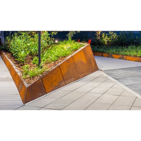 Corten plieno vejos atitvėrimo bortelis, 5 mm storio, aukštis 700 mm 'Premium / STF/24-23-01/MDL'