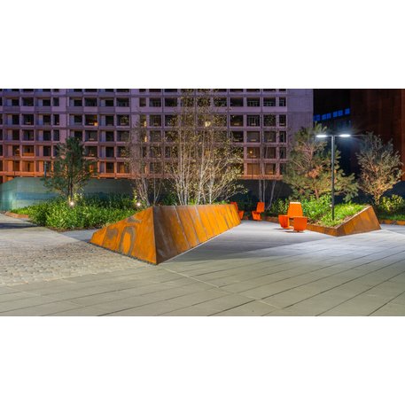 Corten plieno vejos atitvėrimo bortelis, 5 mm storio, aukštis 700 mm 'Premium / STF/24-23-01/MDL'