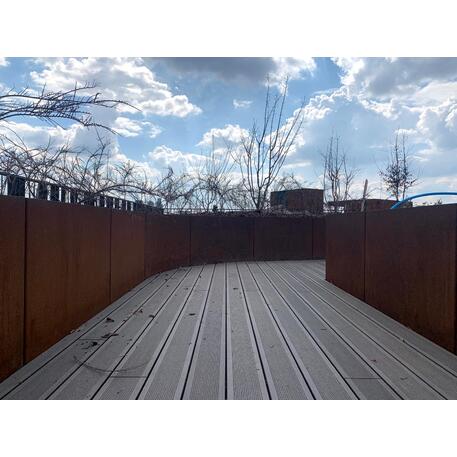 Corten plieno vejos atitvėrimo bortelis, 5 mm storio, aukštis 700 mm 'Premium / STF/24-23-01/MDL'