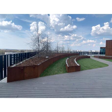 Corten plieno vejos atitvėrimo bortelis, 5 mm storio, aukštis 700 mm 'Premium / STF/24-23-01/MDL'