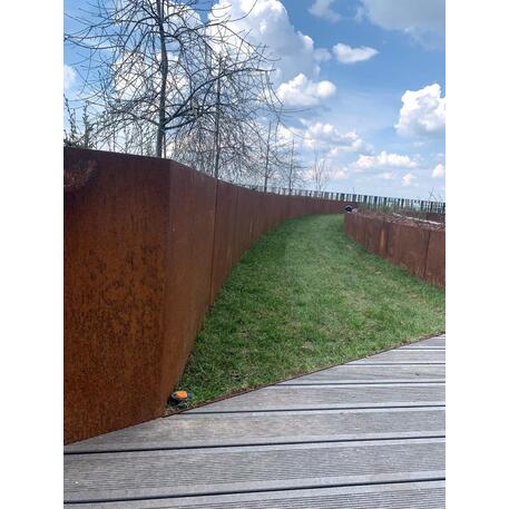 Corten plieno vejos atitvėrimo bortelis, 5 mm storio, aukštis 700 mm 'Premium / STF/24-23-01/MDL'