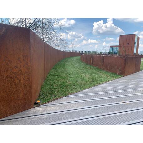 Corten plieno vejos atitvėrimo bortelis, 5 mm storio, aukštis 700 mm 'Premium / STF/24-23-01/MDL'