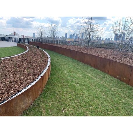 Corten plieno vejos atitvėrimo bortelis, 5 mm storio, aukštis 700 mm 'Premium / STF/24-23-01/MDL'