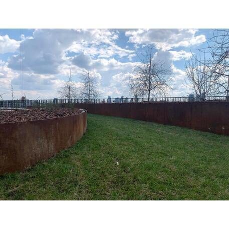 Corten plieno vejos atitvėrimo bortelis, 5 mm storio, aukštis 700 mm 'Premium / STF/24-23-01/MDL'