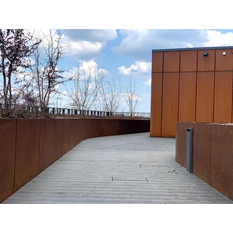 Corten plieno vejos atitvėrimo bortelis, 5 mm storio, aukštis 700 mm 'Premium / STF/24-23-01/MDL'