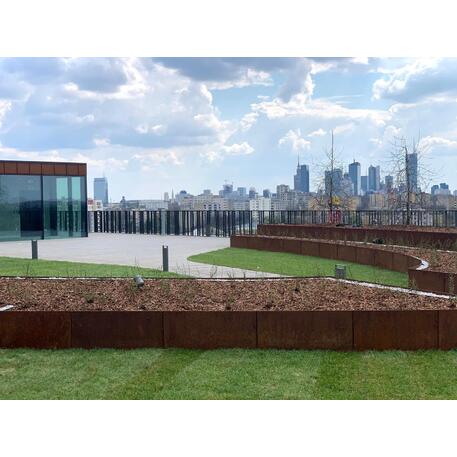 Corten plieno vejos atitvėrimo bortelis, 5 mm storio, aukštis 700 mm 'Premium / STF/24-23-01/MDL'