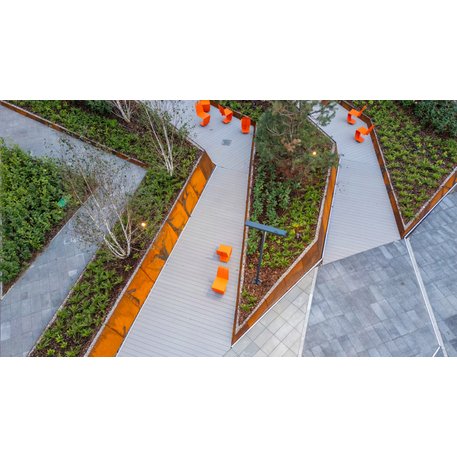 Corten plieno vejos atitvėrimo bortelis, 2;3;5 mm storio, aukštis 300 / 700 mm 'Premium / STF/27-23-02/MDL'