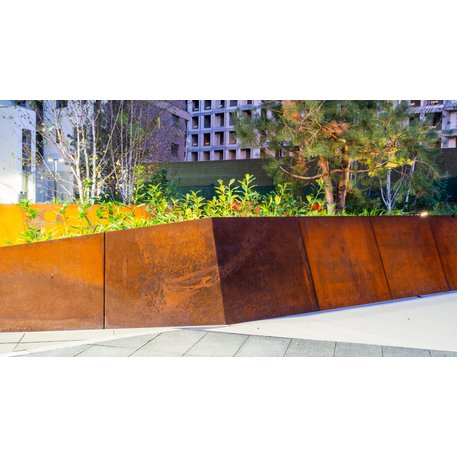 Corten plieno vejos atitvėrimo bortelis, 2;3;5 mm storio, aukštis 300 / 700 mm 'Premium / STF/27-23-02/MDL'