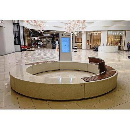 Betoniniai moduliniai suolai ir gėlinės su natūralaus marmuro ir granito skalda (terrazzo) 'Premium / BS-268'