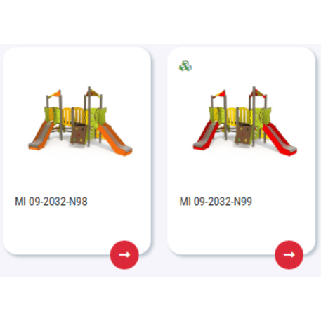 Žaidimų aikštelių kompleksas vaikams nuo 2 metų amžiaus – kolekcija 'MINI / MBG-2237_MI 09-2032-N22'