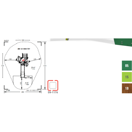 Žaidimų aikštelių kompleksas vaikams nuo 2 iki 10 metų amžiaus – kolekcija 'MAXI / MBG-2349_MA 12-1003-T01'
