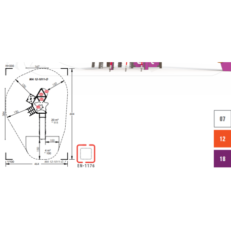 Žaidimų aikštelių kompleksas vaikams nuo 2 iki 10 metų amžiaus – kolekcija 'MAXI / MBG-2358_MA 12-1011-O18'