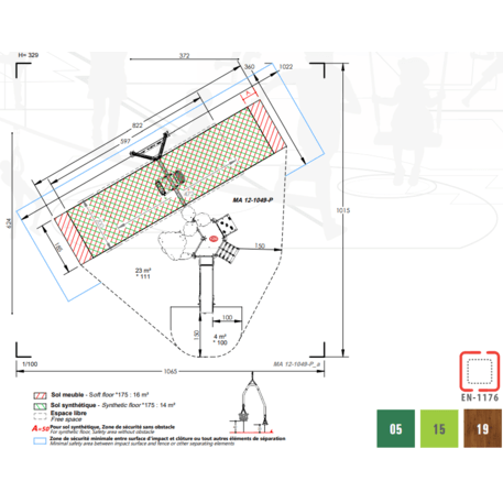 Playground complex for children from 2 years old – 'MINI' collection 'MAXI / MBG-2384_MA 12-1049-P15'