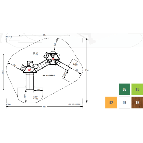 Игровой комплекс для детей от 2 лет – коллекция 'MAXI / MBG-2439_MA 12-2085-P15'