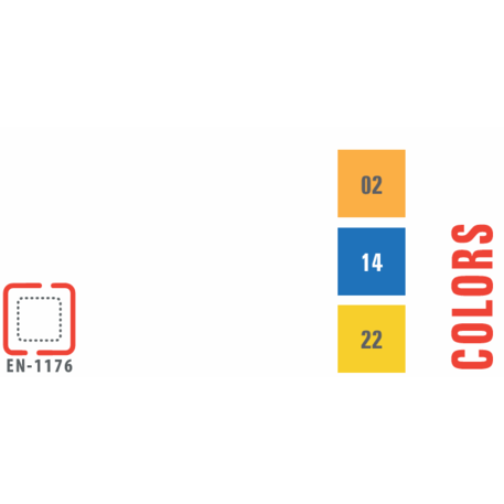 Žaidimų aikštelių kompleksas vaikams nuo 2 iki 12 metų amžiaus – kolekcija 'MEGA / MBG-2549_ME 18-2021-T01'