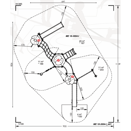 Žaidimų aikštelių kompleksas vaikams nuo 2 iki 12 metų amžiaus – kolekcija 'MEGA / MBG-2568_ME 18-3004-I22'