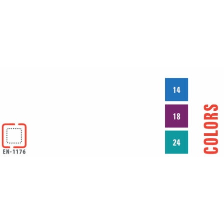 Žaidimų aikštelių kompleksas vaikams nuo 2 iki 12 metų amžiaus – kolekcija 'MEGA / MBG-2578_ME 18-3024-I99'
