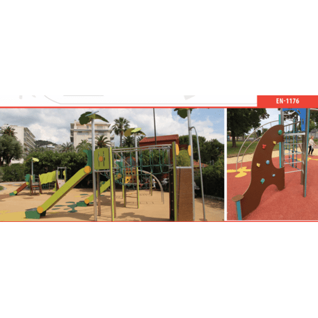 Žaidimų aikštelių kompleksas vaikams nuo 2 iki 12 metų amžiaus – kolekcija 'MEGA / MBG-2594_ME 18-3038-P15'