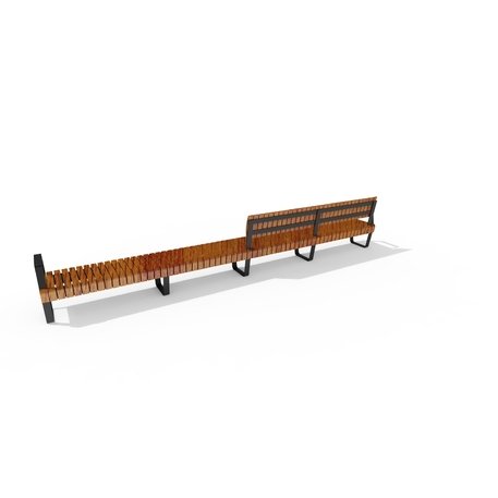 Metalinis suoliukas su / be atlošo, pagamintas iš Iroko medienos 'Premium Collection / STF/26-04-17_01/MDL'