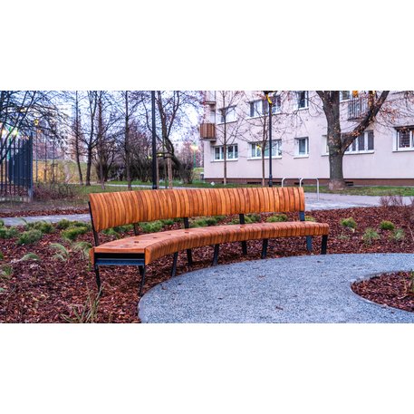 Metalinis suoliukas su / be atlošo, pagamintas iš Iroko medienos 'Premium Collection / STF/26-04-17_01/MDL'