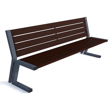 Metalinis suolas su atlošu ir medine sėdimąja dalimi 'MBG/14-Topaz 6 / 192cm'