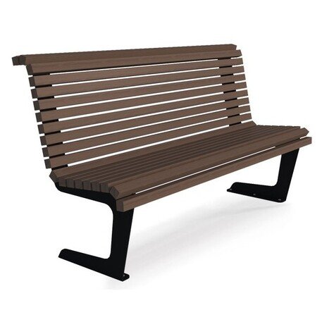 Metalinis suolas su atlošu ir medine sėdimąja dalimi 'MBG/34-Karmen IV / 180cm'