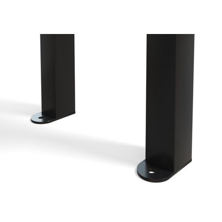 Металлическая скамейка без спинки с деревянным сиденьем 'MBG/93-Stokrotka IV / 190cm'