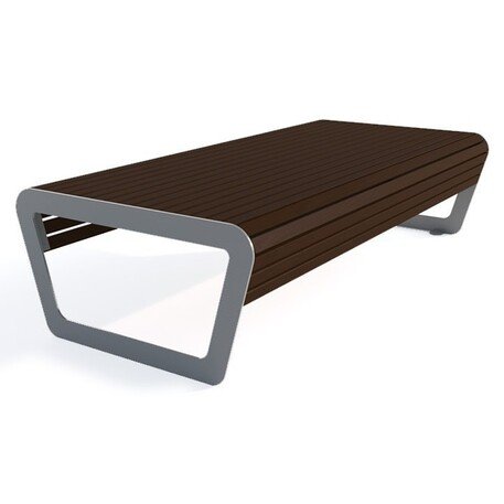 Металлическая скамейка без спинки с деревянным сиденьем 'MBG/103-Koliber / 182cm'