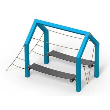 Moduliniai vaikų žaidimų aikštelių kompleksai 3–12 metų vaikams – kolekcija 'Frame / Ninja' MBG-Fun house 02611