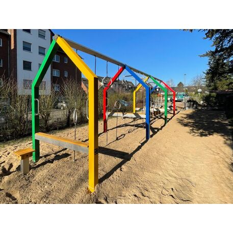Complessi modulari per parchi giochi per bambini dai 3 ai 12 anni – collezione “Frame / Ninja” MBG-Ninja Frame Aki house 02629