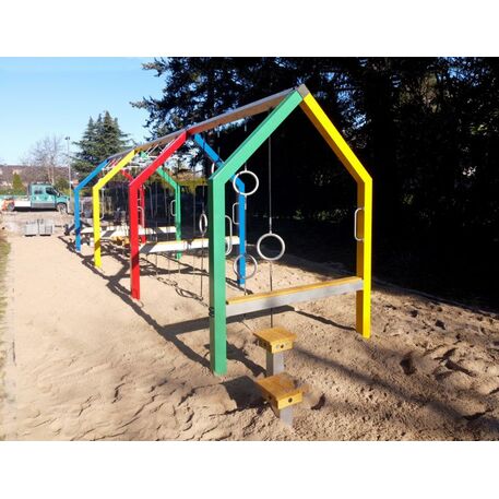 Complessi modulari per parchi giochi per bambini dai 3 ai 12 anni – collezione “Frame / Ninja” MBG-Ninja Frame Aki house 02629