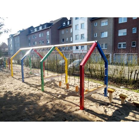 Complessi modulari per parchi giochi per bambini dai 3 ai 12 anni – collezione “Frame / Ninja” MBG-Ninja Frame Aki house 02629