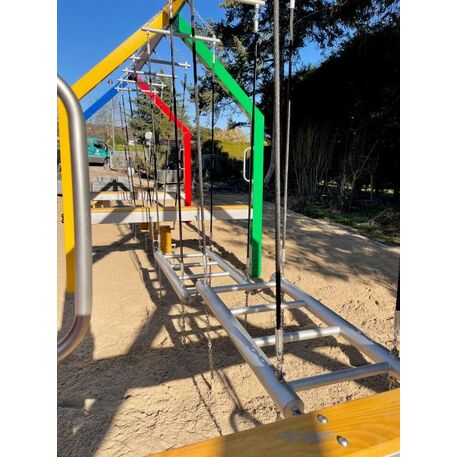Complessi modulari per parchi giochi per bambini dai 3 ai 12 anni – collezione “Frame / Ninja” MBG-Ninja Frame Aki house 02629