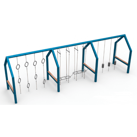 Complessi modulari per parchi giochi per bambini dai 3 ai 12 anni – collezione “Frame / Ninja” MBG-Ninja Frame Aki house 02629