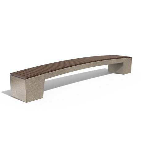 HPC Terrazzo Betonbank mit Holzsitzfläche BS-337 | Urban Premium Collection
