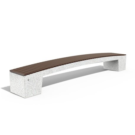 HPC Terrazzo Betonbank mit Holzsitzfläche BS-337 | Urban Premium Collection