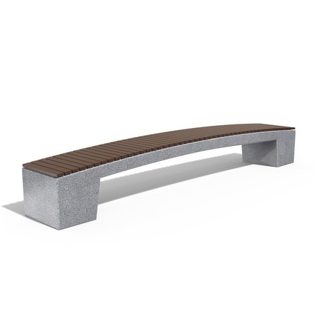 HPC Terrazzo Betonbank mit Holzsitzfläche BS-337 | Urban Premium Collection