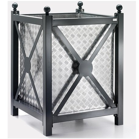 Metalinis klasikinio stiliaus vazonas (gėlinė) 'Alba 80/120x80xH/112cm'