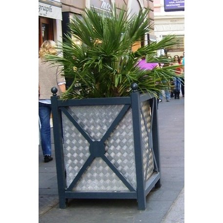 Metalinis klasikinio stiliaus vazonas (gėlinė) 'Alba 80/120x80xH/112cm'