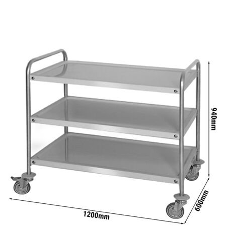 Wózek do serwowania - trzy półki (1,2 x 0,6m)