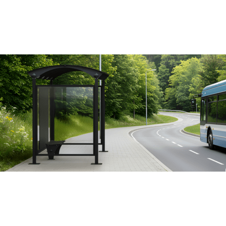 Autobusų stotelės stoginė, paviljonas su šoninėmis sienelėmis 'Alessandra - 447-Bis'