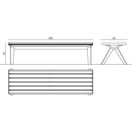 Metalinis suolas (suoliukas) be atlošo, pagamintas iš Iroko medienos 'Traffic / 001241'