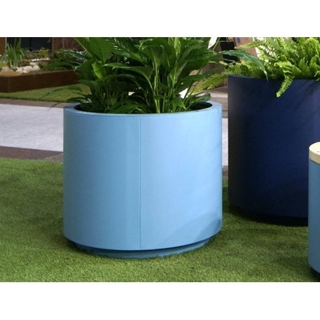 Apvalus metalinis lauko vazonas (gėlinė) 'Piramide / Ø100xH/50/70/100cm'