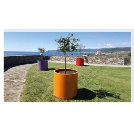 Apvalus metalinis lauko vazonas (gėlinė) 'Piramide / Ø100xH/50/70/100cm'