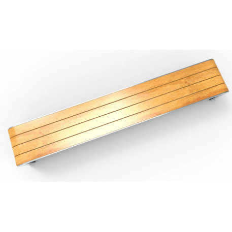 Metalinis suolas (suoliukas) be atlošo, pagamintas iš Iroko medienos 'Premium Collection / STF/21-02-28/MDL'