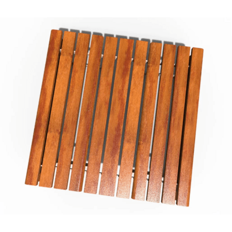 Metalinis suolas (suoliukas) be atlošo, pagamintas iš Iroko medienos 'Premium Collection / 'STF/21-02-08/MDL'